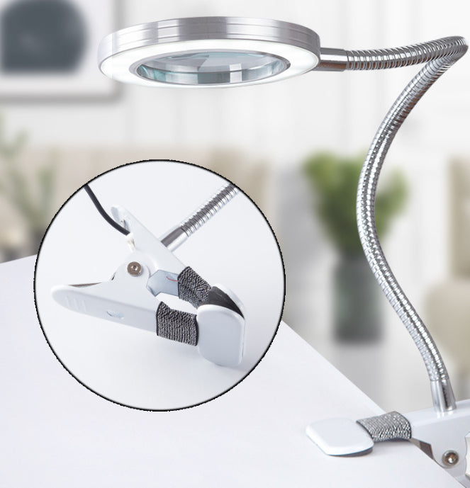 8X Magnifying Lamp Desk Table Magnifier Light