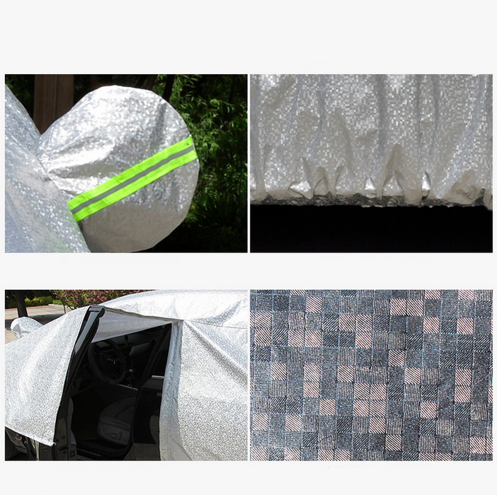 3XL Aluminum Waterproof Outdoor Car Cover Double Thick Rain UV Resistant