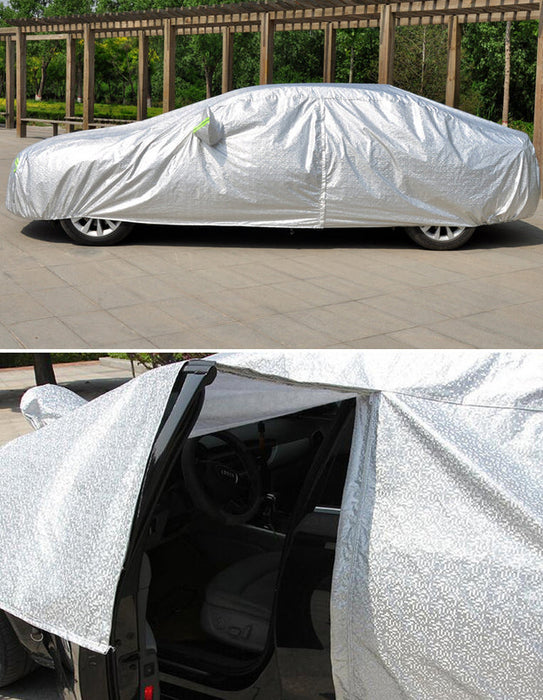 3XXL Aluminum Waterproof Outdoor Car Cover Double Thick Rain UV Resistant