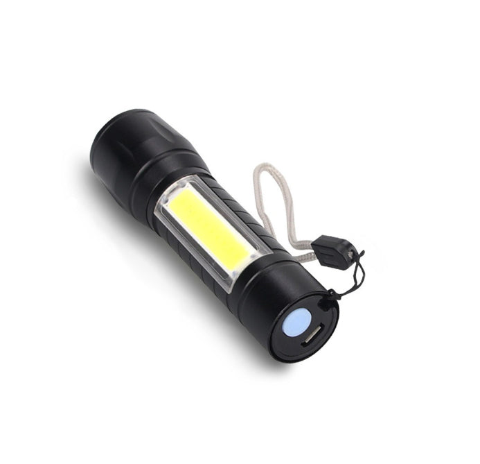 COB LED Mini Flashlight Torch Zoom