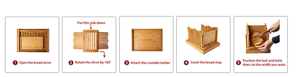 Bamboo Bread Slicer Loaf Cutting Board