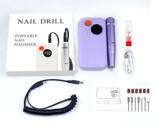 Rechargeable Electric Nail File Kit Purple