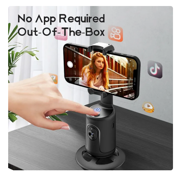 Auto Face Tracking Phone Holder Black