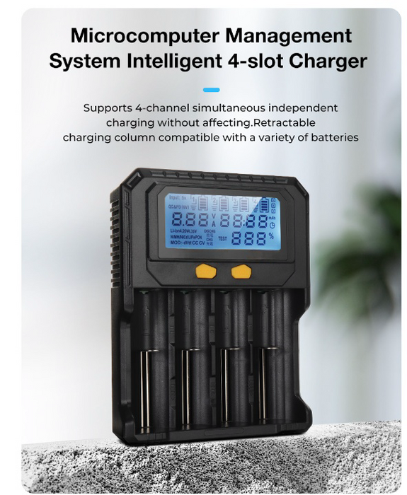 Smart Battery Charger 4 Slots