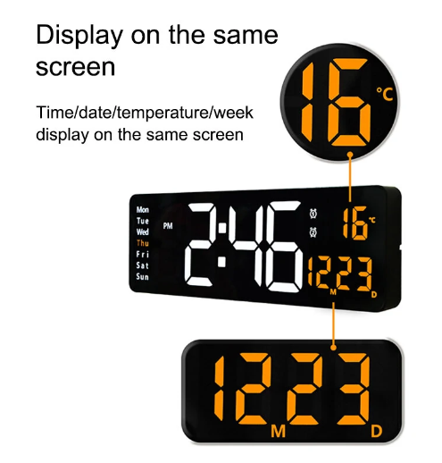 38.7cm Digital Wall Clock