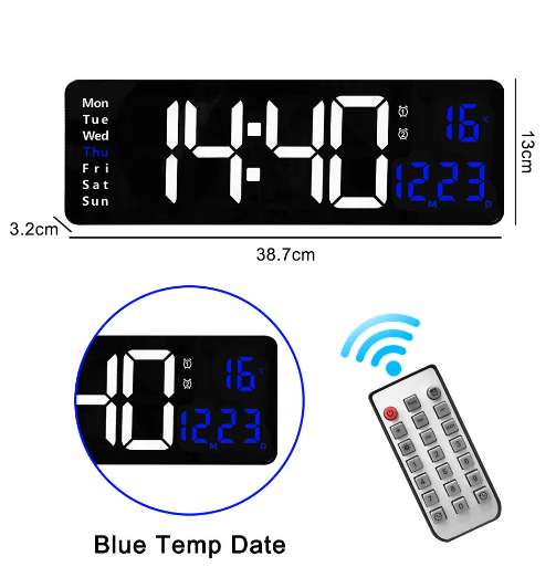 38.7cm Digital Wall Clock