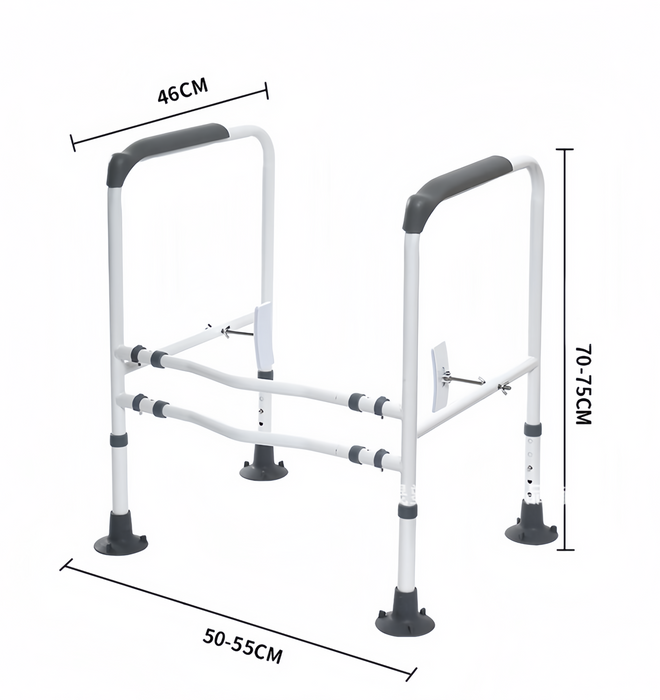 Toilet Safety Frame & Rail Black