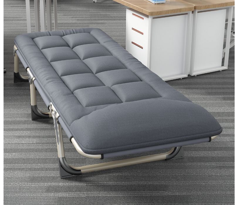 Folding Bed with Mattress Black