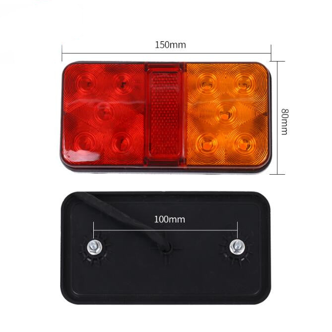 A Pair 12V 24V LED Tail Lights Lamp For Truck Trailer