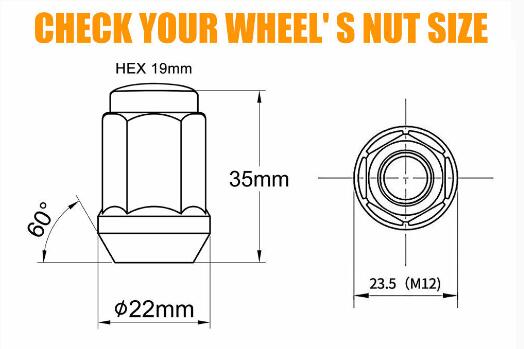 20PCS Wheel Nuts M12x1.5 - Multi