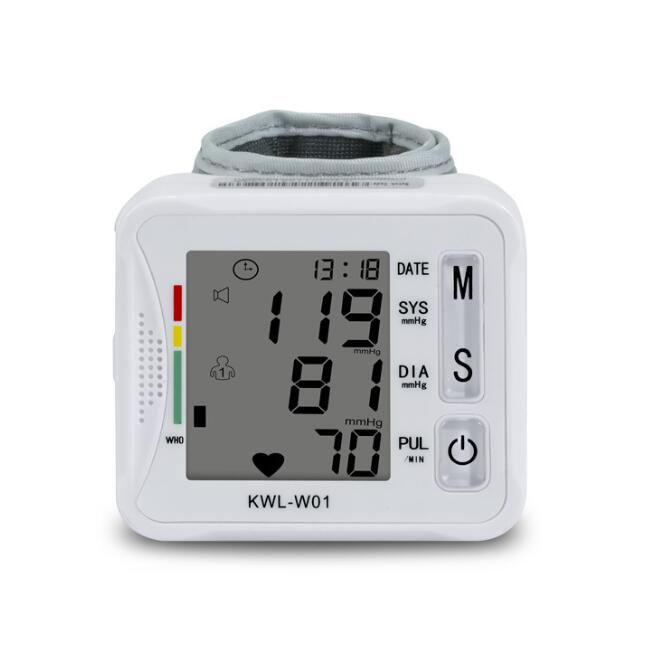 Automatic Wrist Blood Pressure Monitor with Heart Rate Pulse & LCD Display