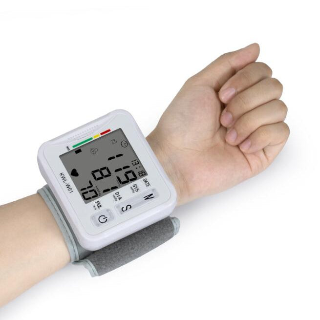 Automatic Wrist Blood Pressure Monitor with Heart Rate Pulse & LCD Display