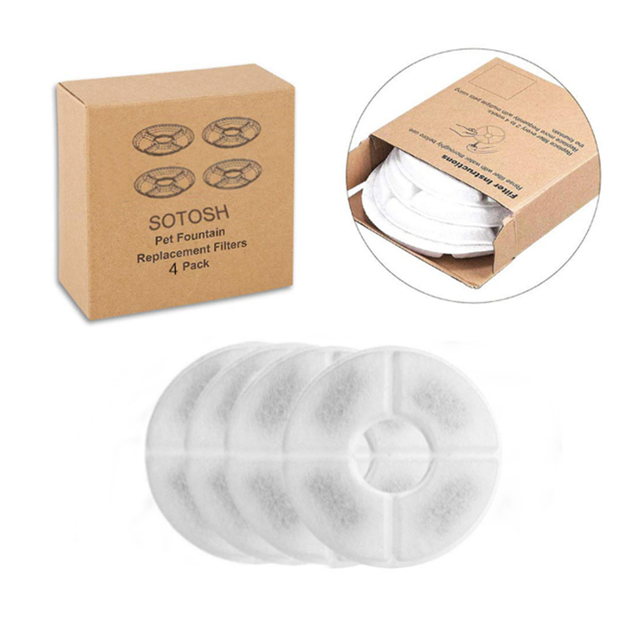 4pcs Filters for Fountain Drinking Dispenser