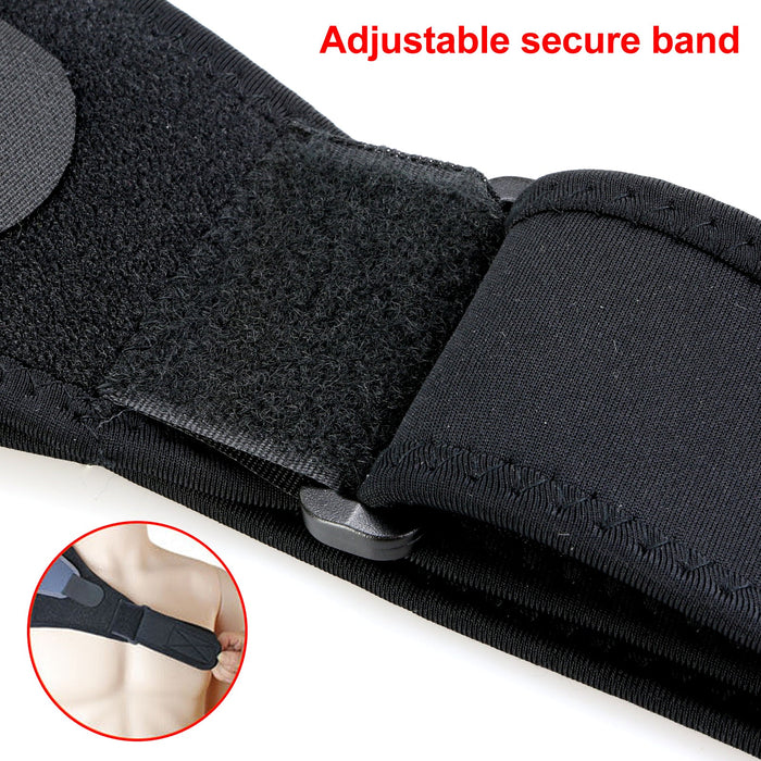 Left Shoulder Adjustable Support Brace Compression Strap Heat Patch Protection Sports