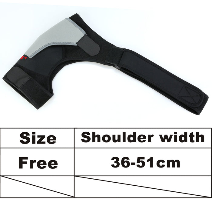 Left Shoulder Adjustable Support Brace Compression Strap Heat Patch Protection Sports