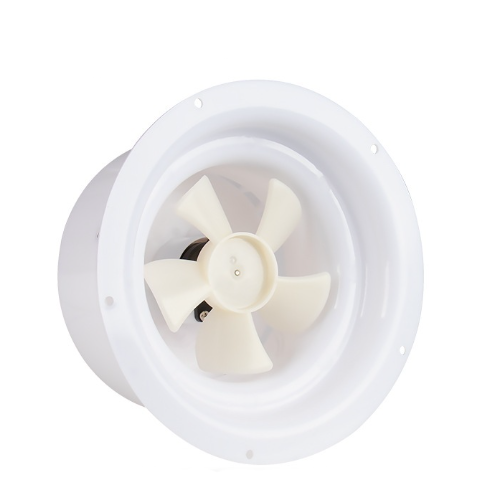 White exhaust fan on a white background