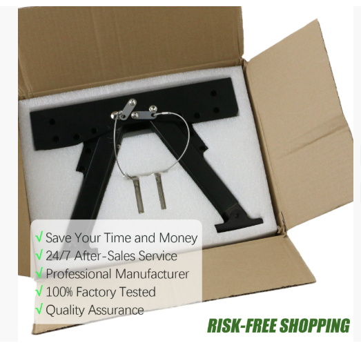 Product packaging RV Step Stabilizer Jack Stand featuring promotional text on a white background.
