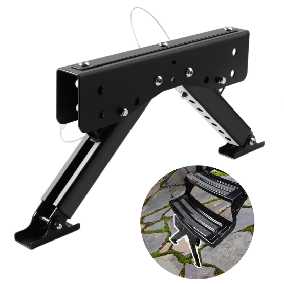 RV Step Stabilizer Jack Stand  tool with a detailed inset on a white background