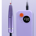 Purple nail tool with digital display on a light purple background