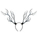 Black branch-like headband on a white background