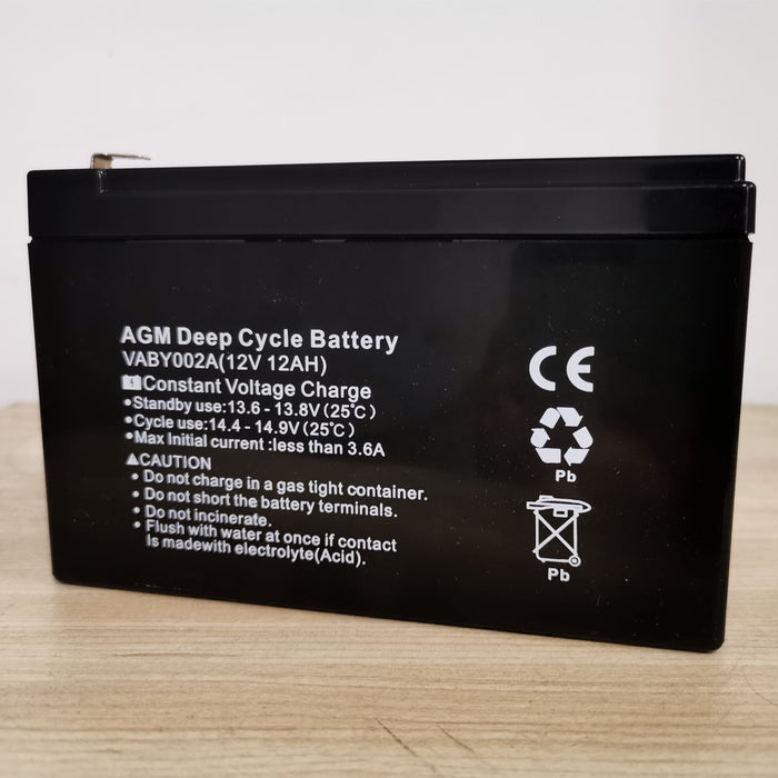 12V 12AH AMP Hour Battery AGM SLA Deep Cycle Dual Fridge Solar Power 12 Volt