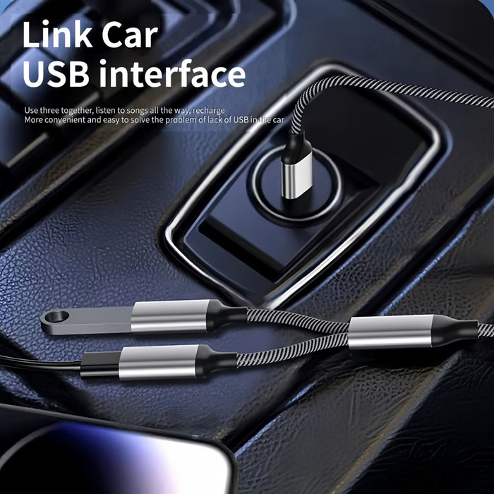 USB Male to Dual USB Female Adapter