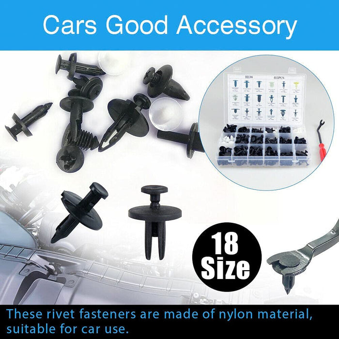 415pcs Car Body Push Retainer Pin Rivet Trim Plastic Clips