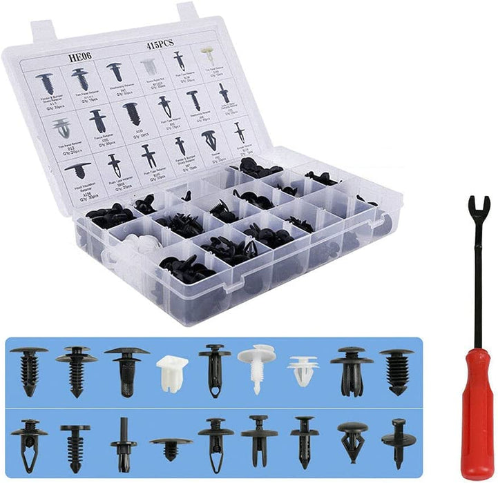 415pcs Car Body Push Retainer Pin Rivet Trim Plastic Clips