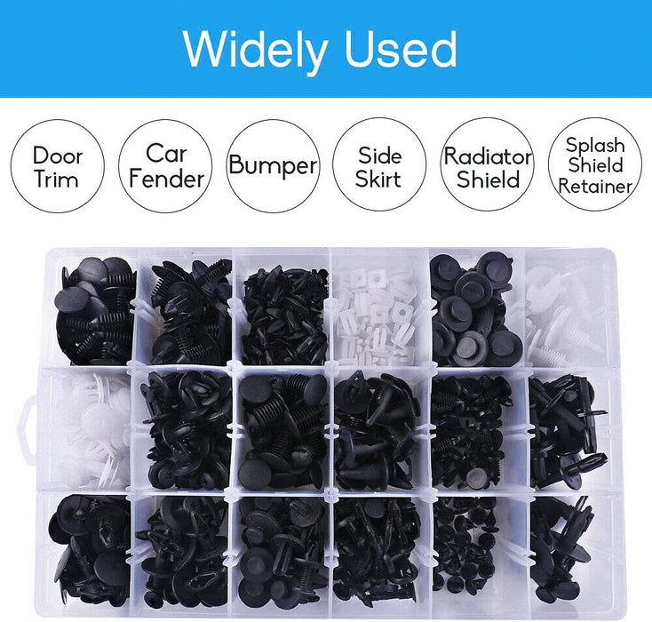 415pcs Car Body Push Retainer Pin Rivet Trim Plastic Clips