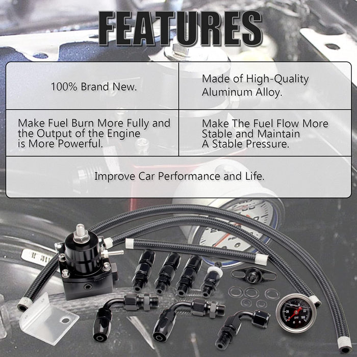 Universal Adjustable EFI Fuel Pressure Regulator Kit