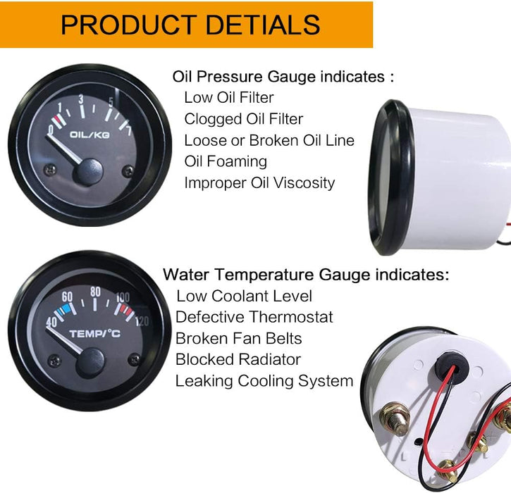 3in1 Car Meter Auto Gauge