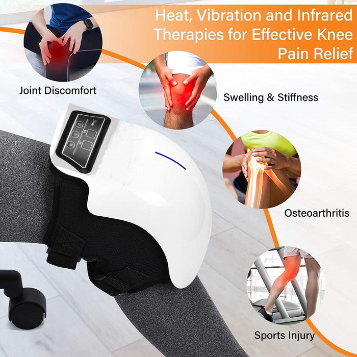 Knee Massager Heating Pad Infrared Heat Vibration Knee Pain Relief