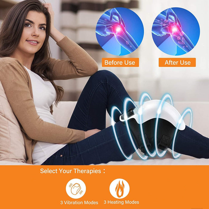 Knee Massager Heating Pad Infrared Heat Vibration Knee Pain Relief