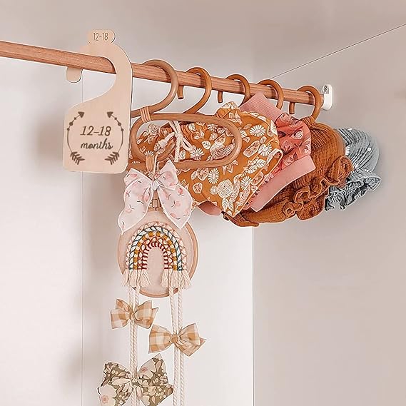 7PCS Baby Closet Size Divider Nursery Wardrobe Divider Hangers