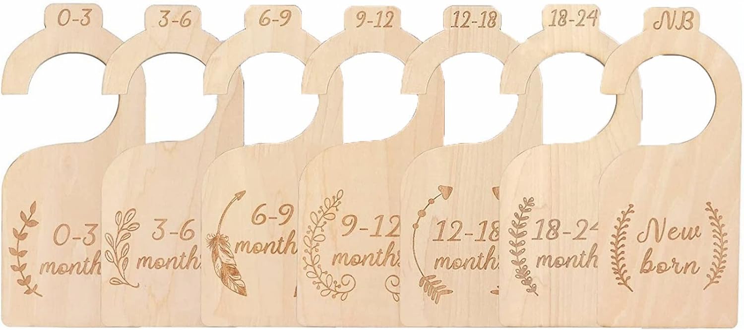7PCS Baby Closet Size Divider Nursery Wardrobe Divider Hangers