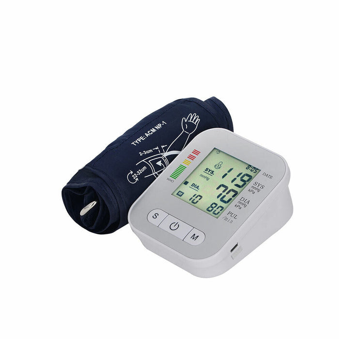 Blood Pressure Monitor Upper Arm Automatic BP Machine Monitor Cuff Circumference 22-48cm