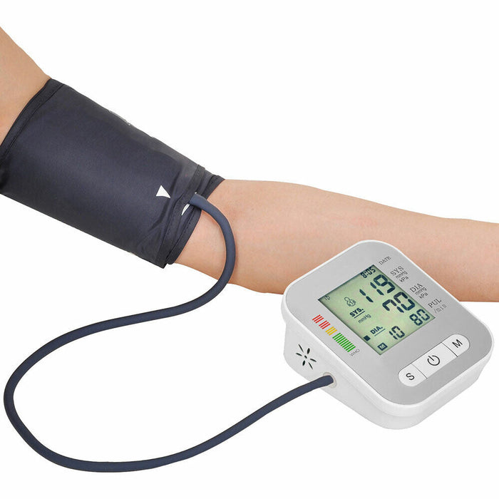 Blood Pressure Monitor Upper Arm Automatic BP Machine Monitor Cuff Circumference 22-48cm
