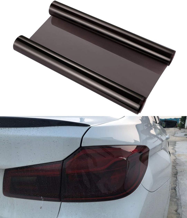 Car Headlight Tint Wrap Tail Fog Light Vinyl Wrap Kit 1Mx30CM