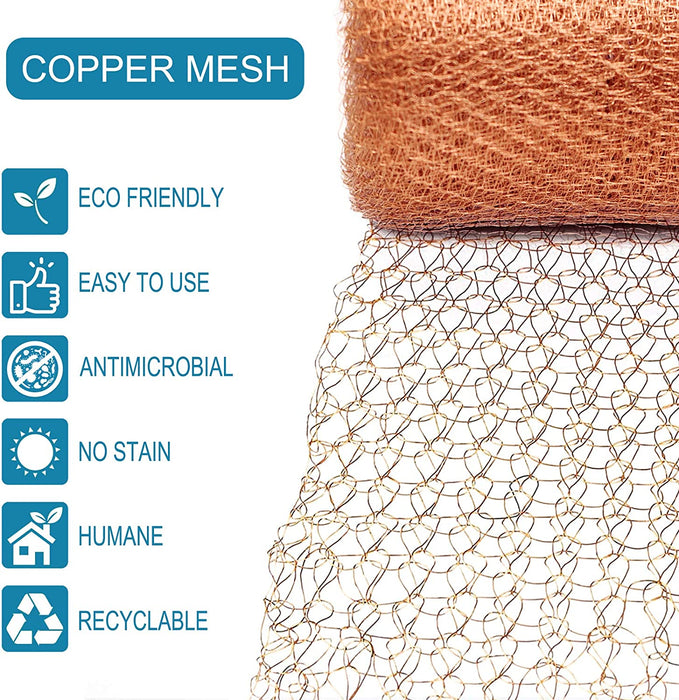 6m Fine Wire Mesh Roll Pure Copper Mesh Rodent Pest Control