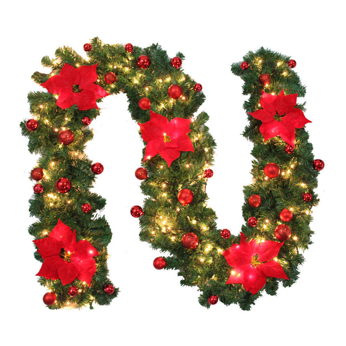 Christmas Fireplace Tree Wreath Garland
