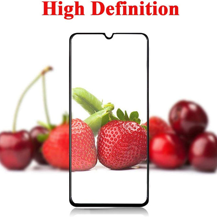 Smartphone with a screen displaying strawberries and cherries, labeled 'High Definition'.