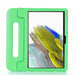 Green tablet case with screen protector on a white background
