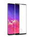 Smartphone with a transparent screen protector on a white background