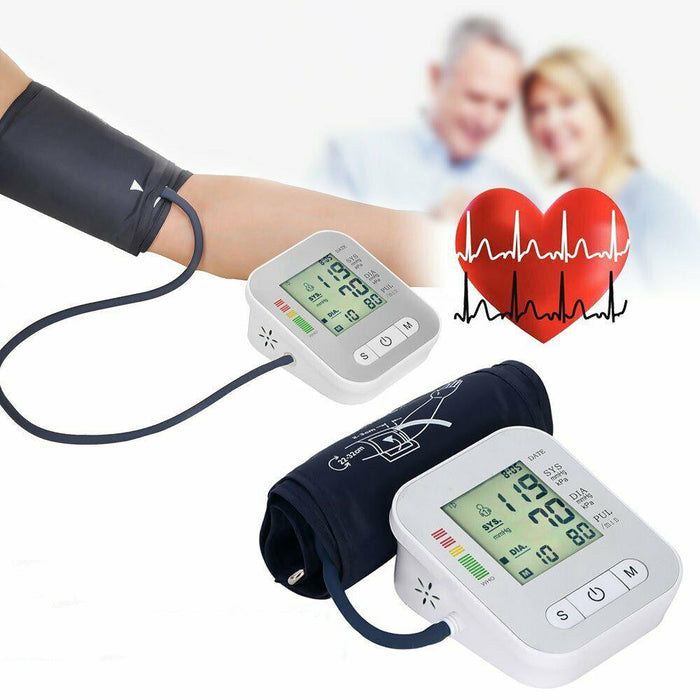Blood Pressure Monitor Upper Arm Automatic BP Machine Monitor Cuff Circumference 22-48cm