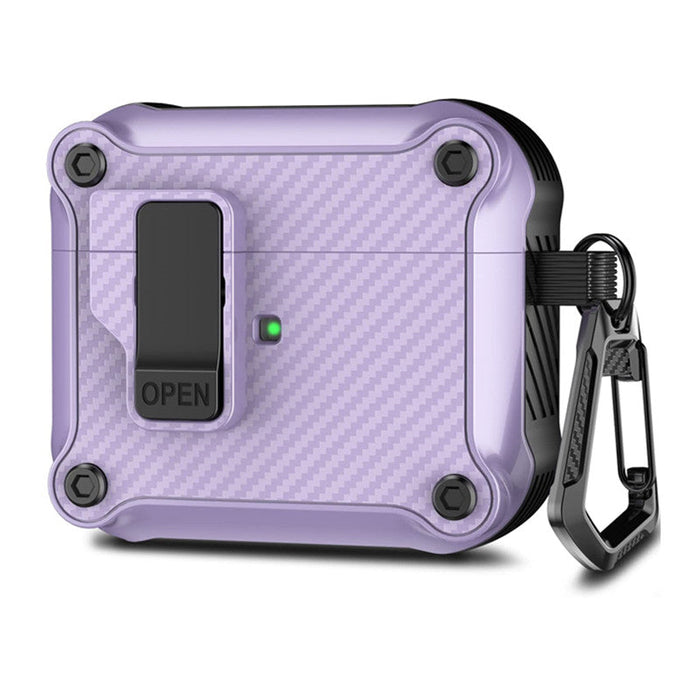 AirPods 3 Case Lock Clip, Armor Protective Hard TPU Case