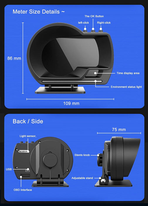GPS+OBD2 Gauge Display
