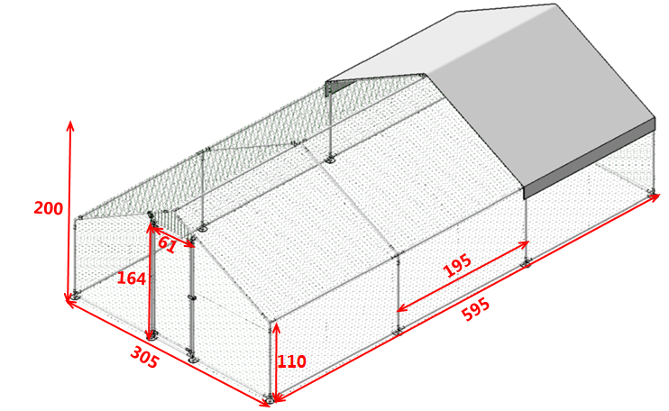 Chicken Coop Run 3x6x2M