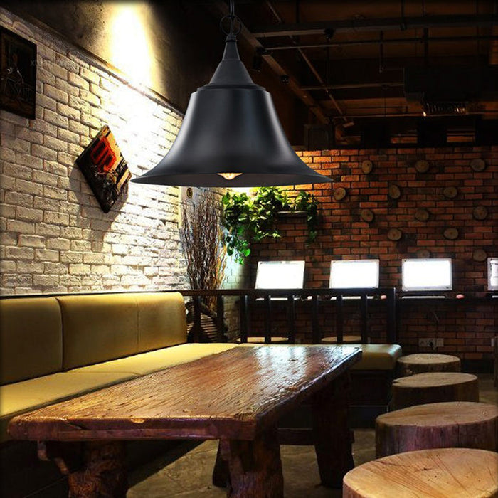 Industrial Pendant Light Hanging Ceiling Lamp Metal Black