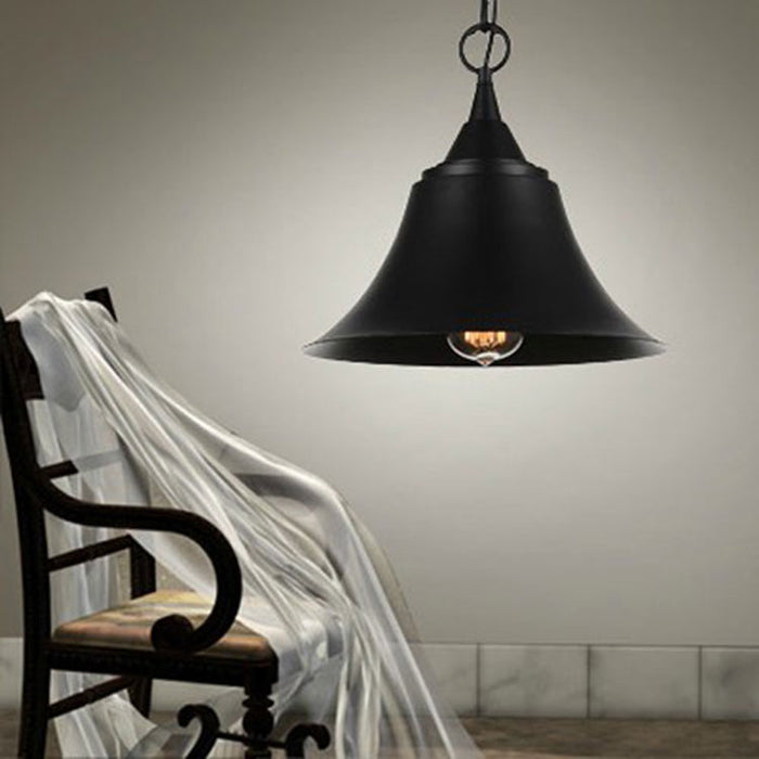 Industrial Pendant Light Hanging Ceiling Lamp Metal Black