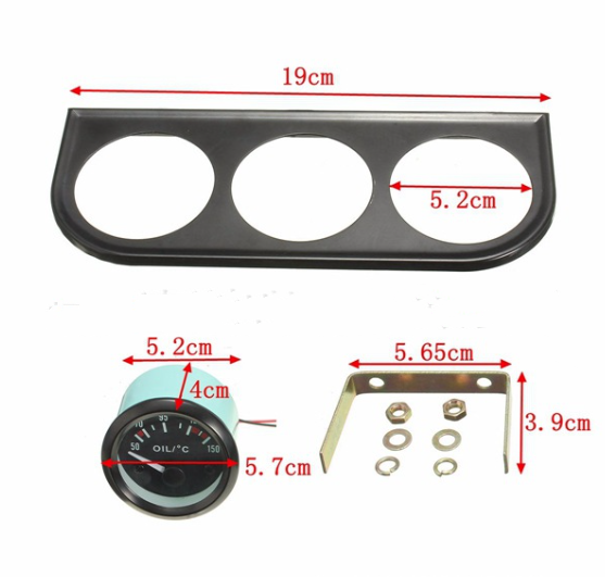 3in1 Car Meter Auto Gauge